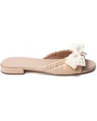 Prada - Geraffte Sandalen Mit Schleife - Lyst