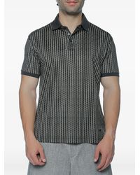 Emporio Armani - Geometric-Print Polo Shirt - Lyst