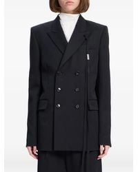 Ann Demeulemeester - Double-Breasted Gabardine Blazer - Lyst