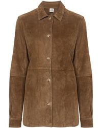 TOTEME - Blouse Met Suède Vlakken - Lyst