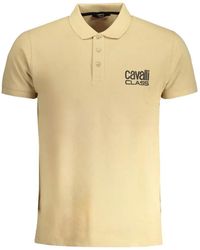 Roberto Cavalli - Logo-Print Cotton Polo Shirt - Lyst