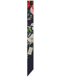 Gucci - Floral-print Silk Neck Bow - Lyst