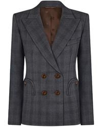Blazé Milano - Charmer Double-Breasted Checked Blazer - Lyst