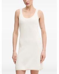 EA7 - Logo-Patch Ribbed-Trim Mini Dress - Lyst