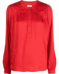 Zadig & Voltaire - Tigy Satin-finish Blouse - Lyst