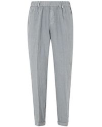 Myths - Elasticated-Waistband Turn-Up Trousers - Lyst