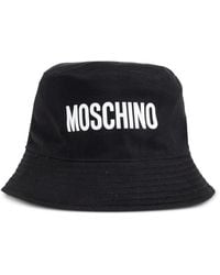 Moschino - Logo-Detail Reversible Bucket Hat - Lyst