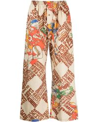 ERL - Cropped-Hose mit Print - Lyst