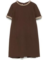 Valentino Garavani - Crystal-Embellished Crepe Mini Dress - Lyst