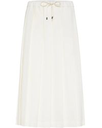 Brunello Cucinelli - Jupe Mi-Longue À Design Plissé - Lyst
