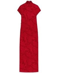 Shanghai Tang - Floral-Print Dress - Lyst