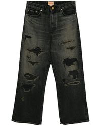 KAMIYA - Distressed Denim Jeans - Lyst