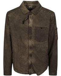 C.P. Company - Flatt Nylon Lens Padded Zipped Overshirt - Lyst
