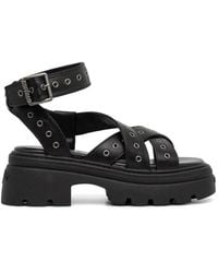 Buffalo - Vega Mss Riv Eyelet-Embellished Platform Sandals - Lyst