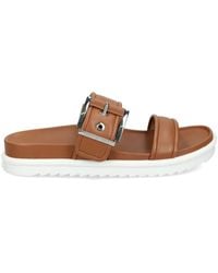 Michael Kors - Buckled Leather Sandals - Lyst