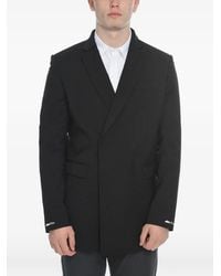 Msftsrep - Double-Breasted Logo-Print Blazer - Lyst