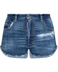 DSquared² - Jeans-Shorts im Distressed-Look - Lyst
