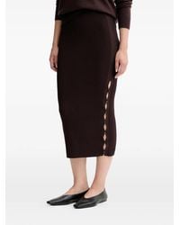 Sessun - Ribbed Button Midi Skirt - Lyst