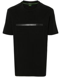 BOSS - T-shirt con dettaglio goffrato - Lyst