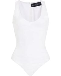 Brandon Maxwell - Janie Scoop-Neck Bodysuit - Lyst