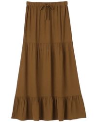 James Perse - Soft-Matte Tiered Maxi Skirt - Lyst