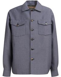 Marni - Houndstooth-print Flap-pocket Shirt - Lyst