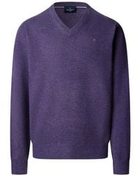 Hackett - V-Neck Lambswool Sweater - Lyst