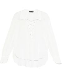 Barbara Bui - Lace-Up Blouse - Lyst