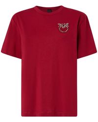 Pinko - T-Shirt À Détail De Bijou Love Birds - Lyst