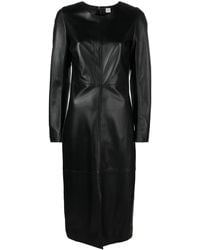 Totême - Panelled Leather Midi Dress - Lyst