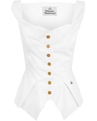 Vivienne Westwood - Button-Down Pleated Top - Lyst