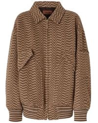Missoni - Chevron Pattern Bomber Jacket - Lyst