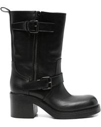 Elena Iachi - Leather zip boots - Lyst