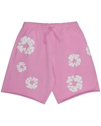 DENIM TEARS - Cotton Wreath Track Shorts - Lyst