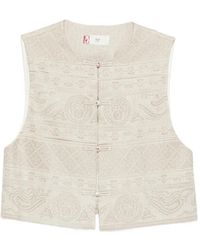 Hui Milano - Chaleco Con Motivo Y Botones - Lyst