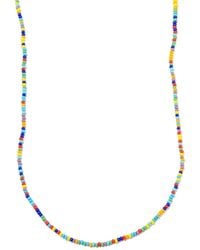Luis Morais - 14Kt Evil Eye Beaded Necklace - Lyst