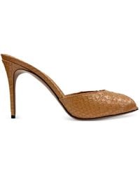Paris Texas - Vera Crocodile-Effect Open-Toe Sandals - Lyst