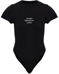 Vetements - Slogan-Print Short-Sleeve Bodysuit - Lyst