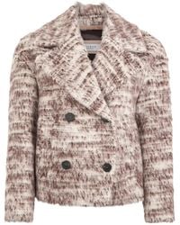 Peserico - Structured Double-Breasted Blazer - Lyst