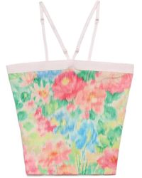 Prada - Oberteil Mit Blumen-Print - Lyst