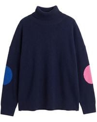 Chinti & Parker - Elbow-Patch Roll-Neck Sweater - Lyst