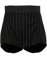 Dolce & Gabbana - High-Waisted Pinstripe Shorts - Lyst