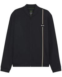 BOSS - Active Zip-Up Sweatshirt With Moisture Management - Lyst