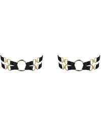Bordelle - Nara Ring-Detail Leather Garters - Lyst