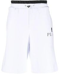 Philipp Plein - Logo-Plaque Track Shorts - Lyst