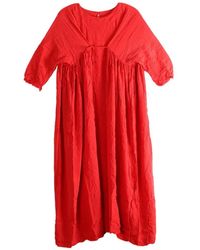 Daniela Gregis - Robe Longue À Fronces - Lyst