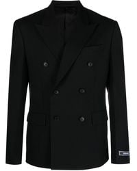 Versace - Double-Breasted Virgin Wool Blazer - Lyst