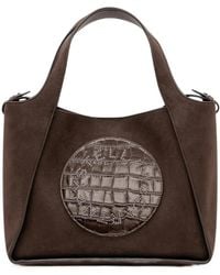 Stella McCartney - Logo Crocodile-Effect Tote Bag - Lyst