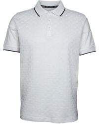 KARL LAGERFELD - Textured-Knit Polo Shirt - Lyst
