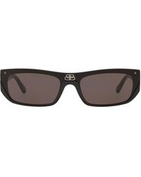 Balenciaga - Shield Rectangle-frame Sunglasses - Lyst